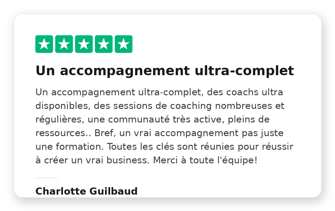 Avis Trustpilot 5 étoiles sur la Méthode Kraken