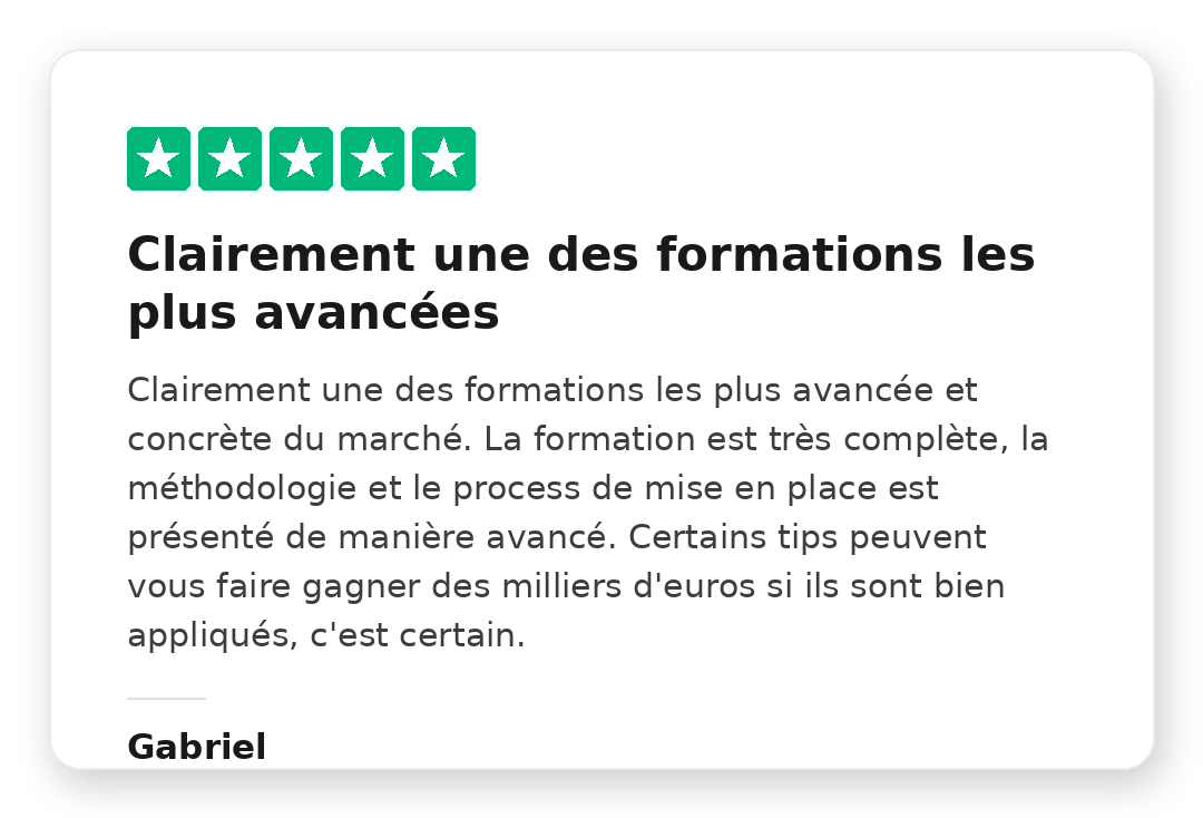 Avis Trustpilot 5 étoiles de David Vasseur sur la Méthode Kraken