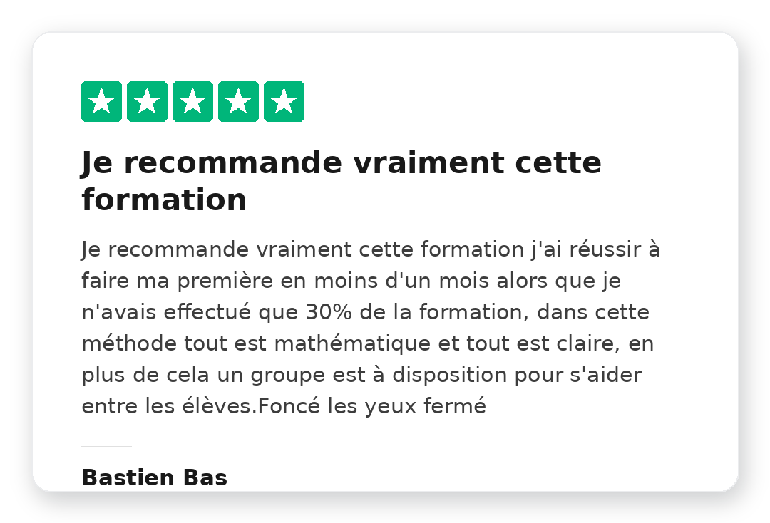 Avis Trustpilot 5 étoiles de rocky balboa sur la Méthode Kraken