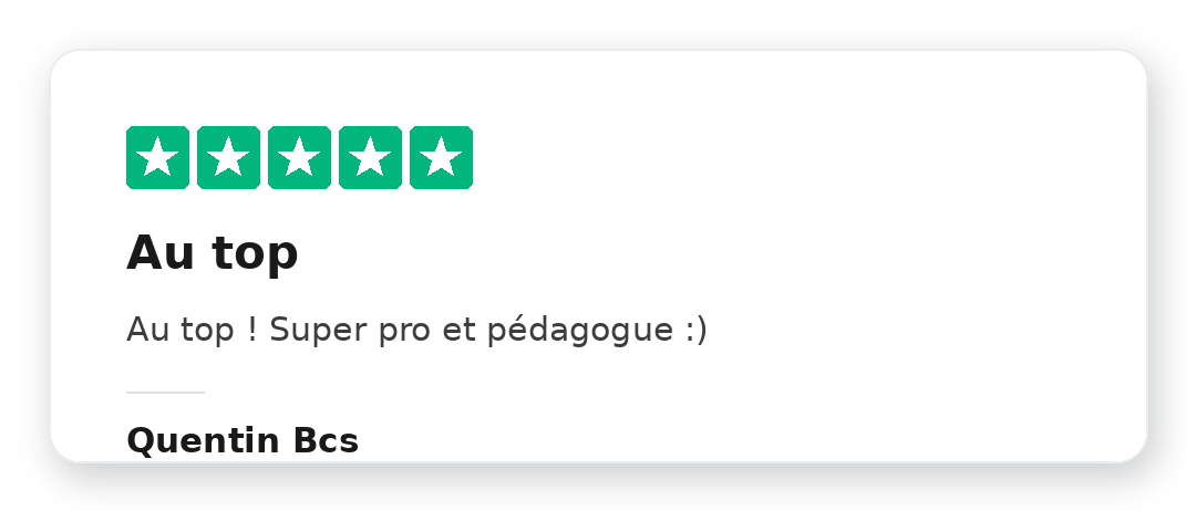 Avis Trustpilot 5 étoiles de Antoine sur la Méthode Kraken