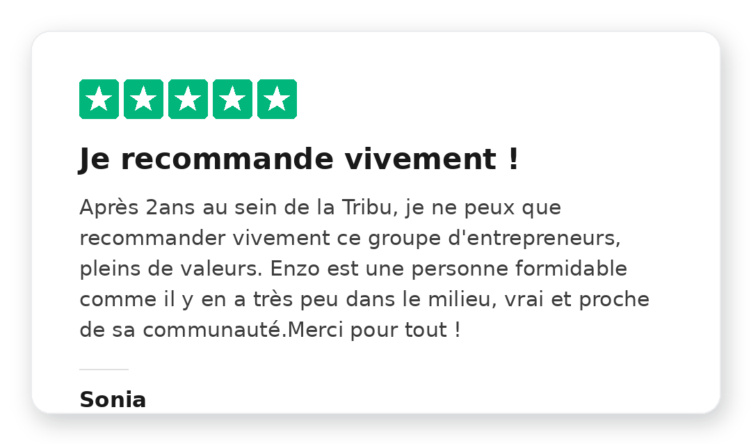 Avis Trustpilot 5 étoiles de Seb B sur la Méthode Kraken