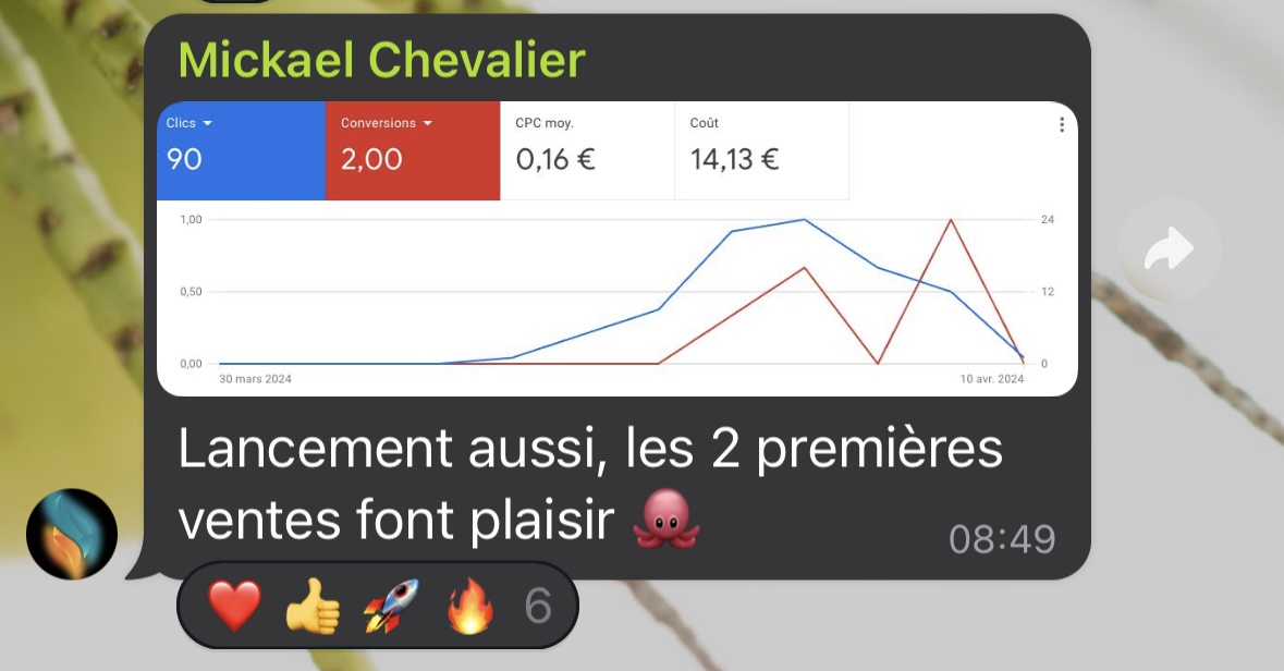 Deux ventes dès le lancement