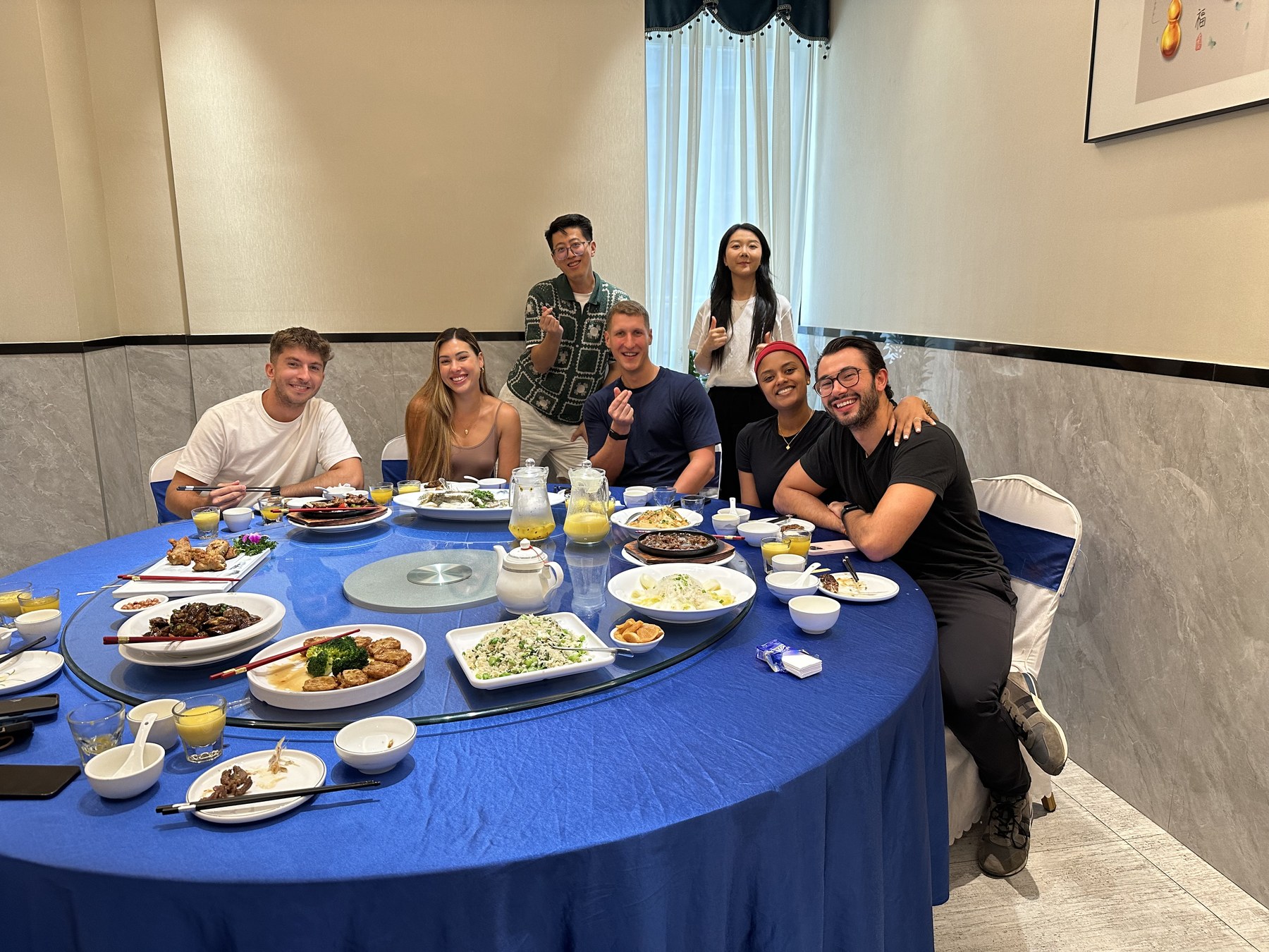 Dîner avec les équipes de HAO E-COMMERCE et une partie du groupe, en Chine