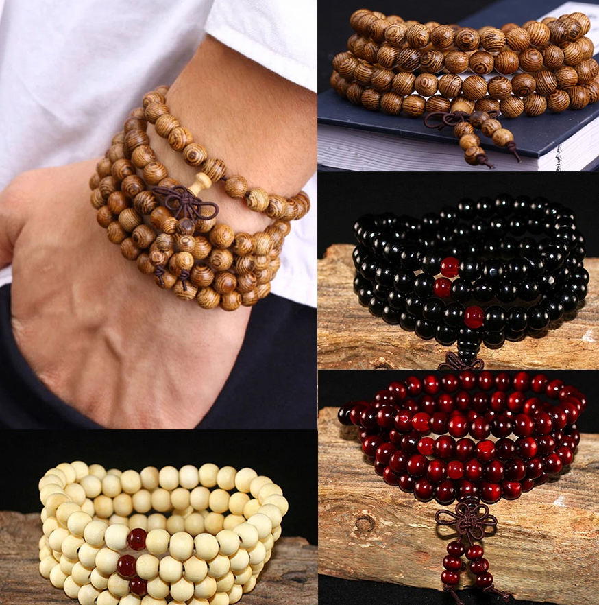 Bracelet en bois de santal bouddhiste