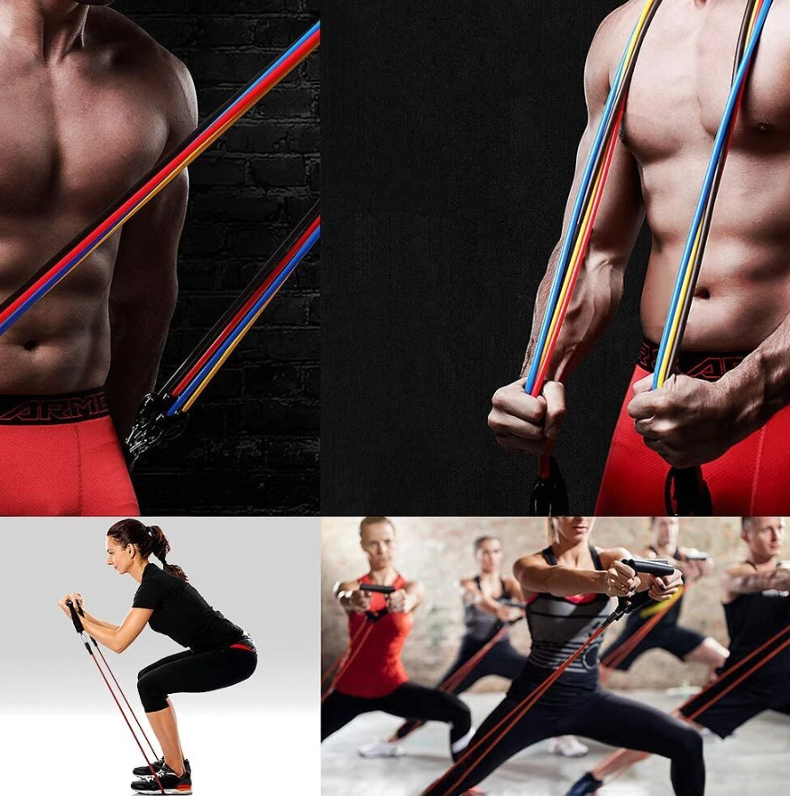 Kit d'élastiques de musculation 11 pièces